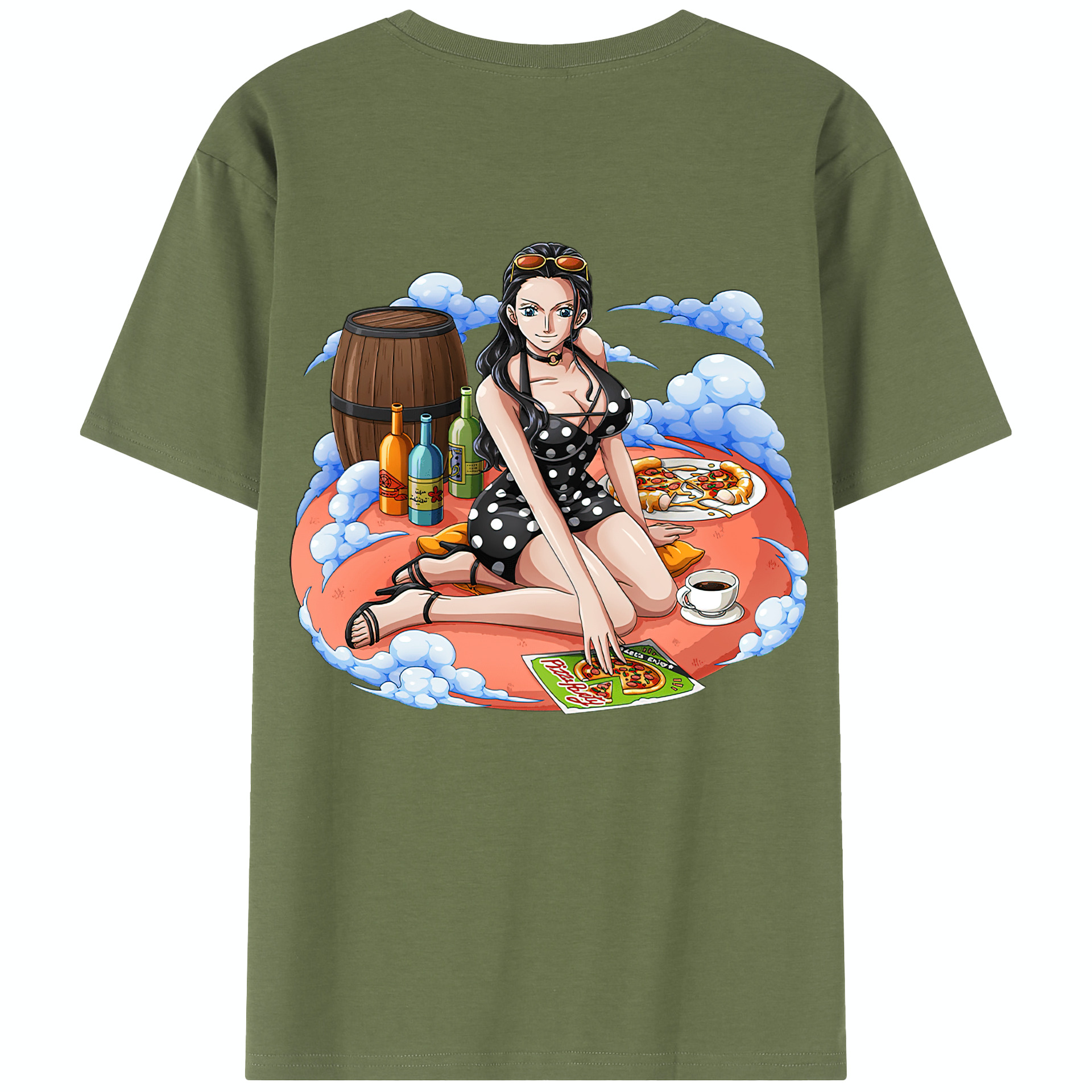 ワンピース ニコ・ロビン ONE PIECE Nico Robin 綿100％半袖Tシャツ（背面プリント）